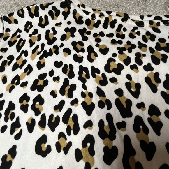 Kim Rogers Womens XL Leopard Print Top‎ 100% Cotton - Picture 7 of 8